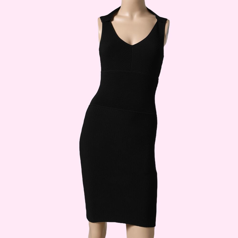 VENA CAVA Black Bandage Bodycon Mini Dress